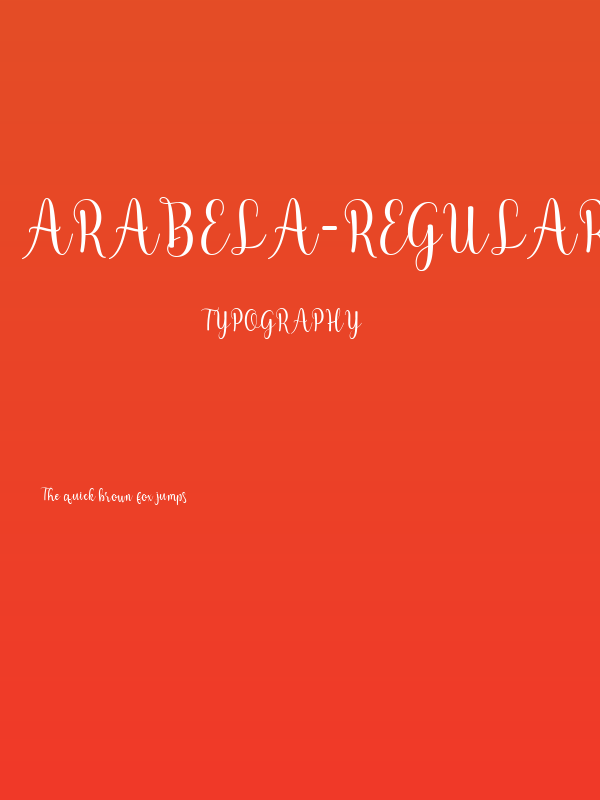 Arabela-Regular Poster