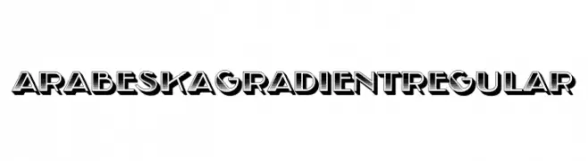 Arabeska Gradient Regular  font caratteri gratis