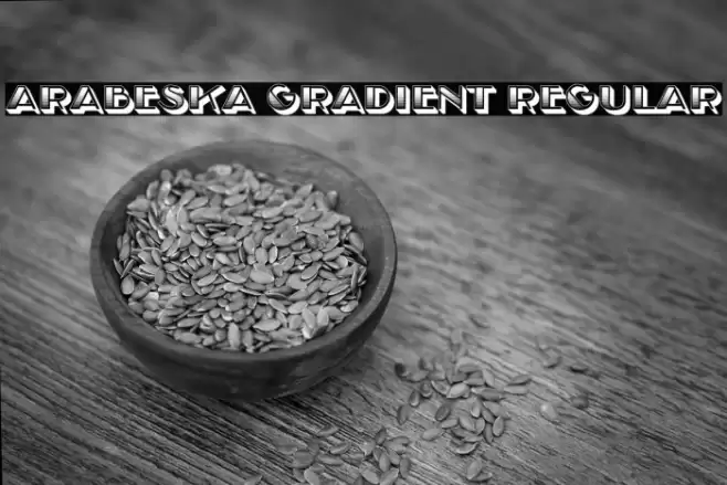 Arabeska Gradient Regular Font examples