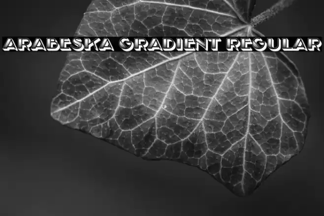 Arabeska Gradient Regular Font examples