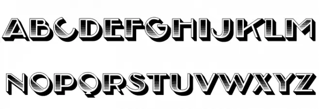 Arabeska Gradient Regular Font Litere mici