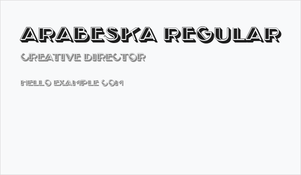 Arabeska Regular Business Card
