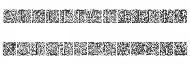 Arabesque Initialen خط أحرف كبيرة