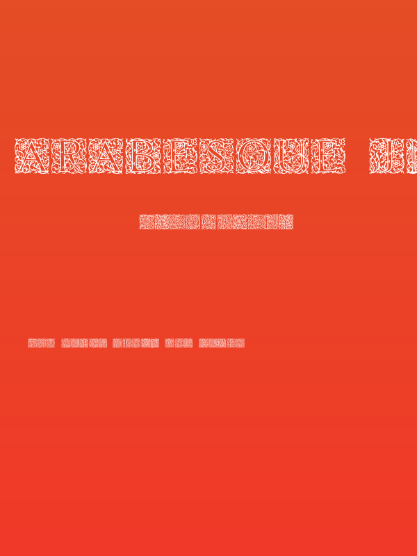 Arabesque Initialen Poster