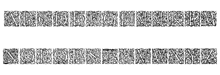 Arabesque Initialen Font LOWERCASE