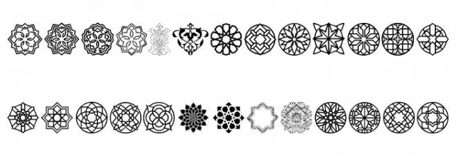Arabesque Ornaments Schriftart Groß