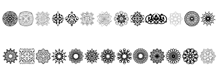 Arabesque Ornaments Font LOWERCASE