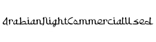 Arabian Night Commercial Used  Descarca Fonturi Gratis