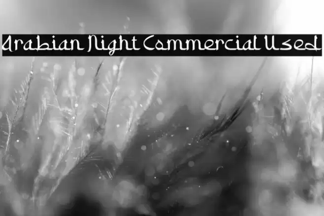 Arabian Night Commercial Used Font examples