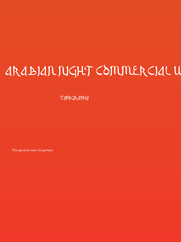 Arabian Night Commercial Used Poster