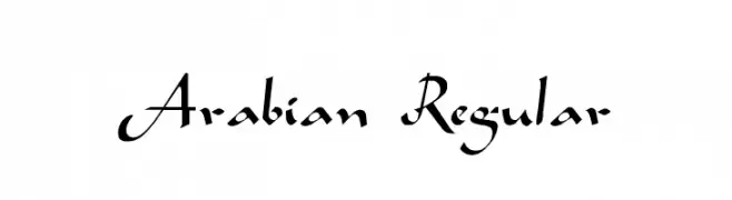 Arabian Regular  font caratteri gratis