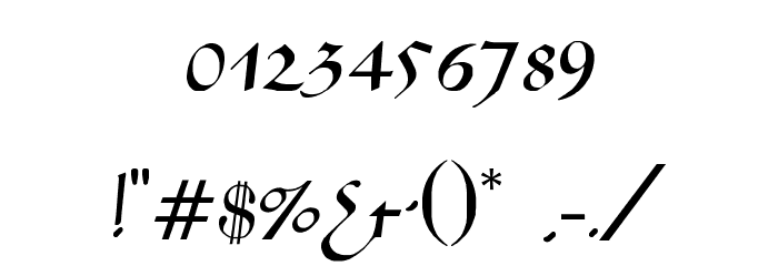 Arabian Regular Font OTHER CHARS