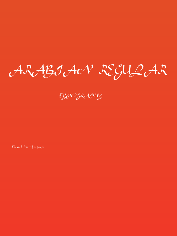 Arabian Regular Poster
