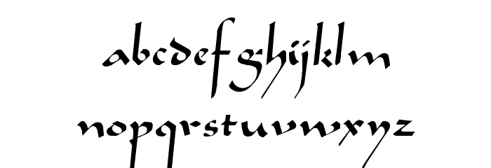 Arabian Regular Font LOWERCASE