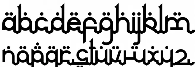 Arabian फ़ॉन्ट लोअरकेस