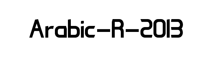 Arabic-R-2013 Font
