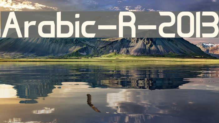 Arabic-R-2013 Font examples