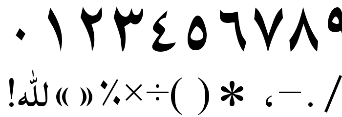 ArabicNaskhSSK Caratteri ALTRI CARATTERI