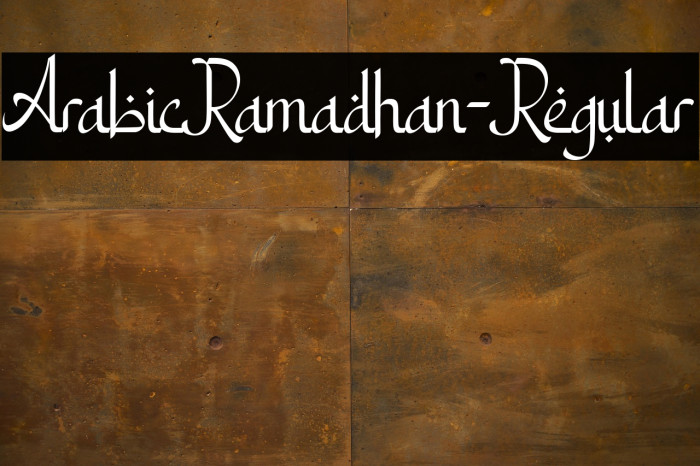 ArabicRamadhan-Regular Example 1