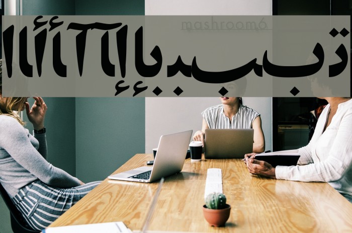 ArabicZibaSSK Font examples