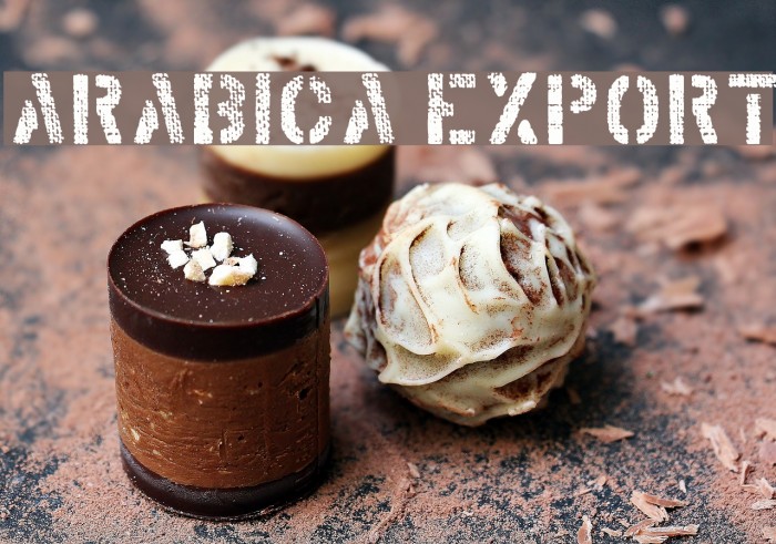 Arabica Export Font examples