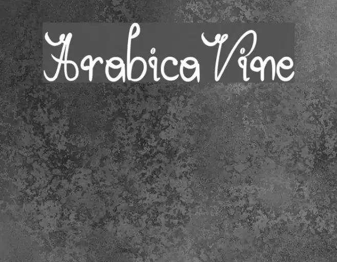 ArabicaVine Font examples