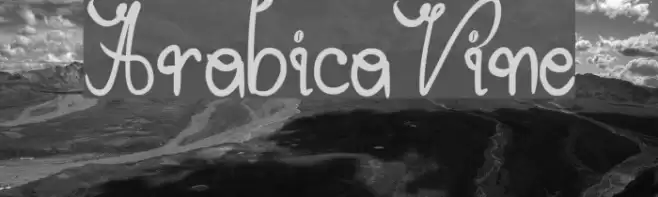ArabicaVine Font examples