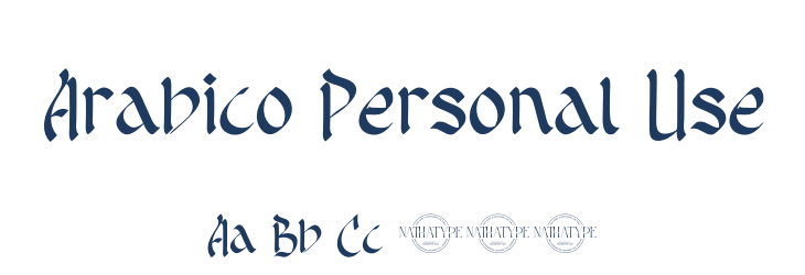 Arabico Personal Use Font Preview