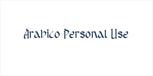 Arabico Personal Use Logo