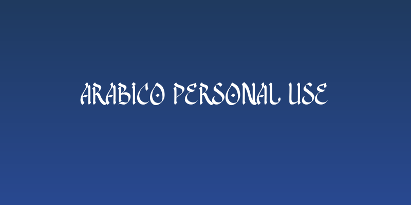 Arabico Personal Use Social Header