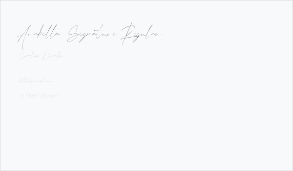 Arabilla Signature Regular Business Card