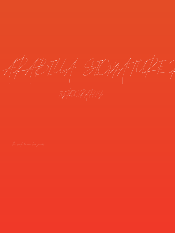 Arabilla Signature Regular Poster