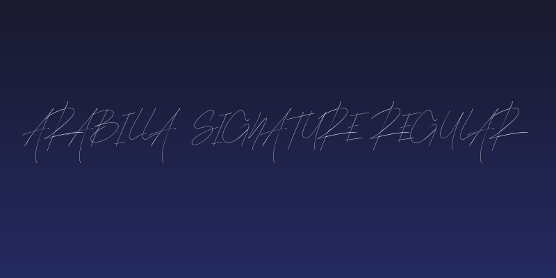 Arabilla Signature Regular Social Header