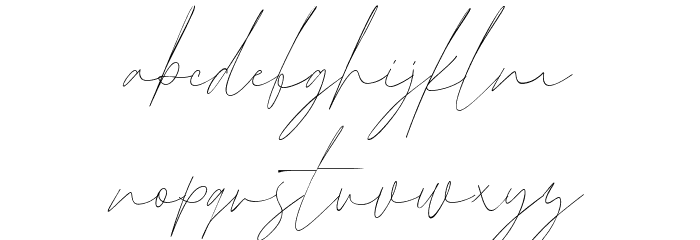 Arabilla Signature Regular Font LOWERCASE