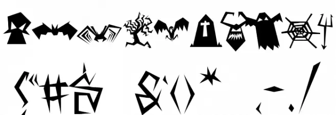 Arachnids Font OTHER CHARS