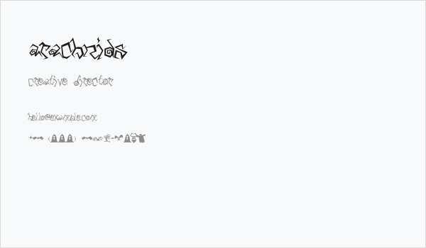 Arachnids Business Card