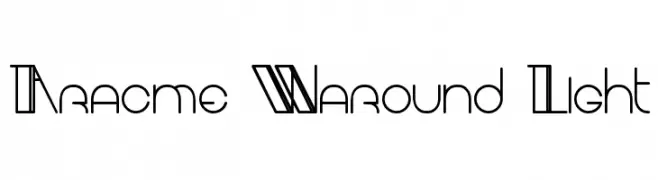 Aracme Waround Light  font caratteri gratis