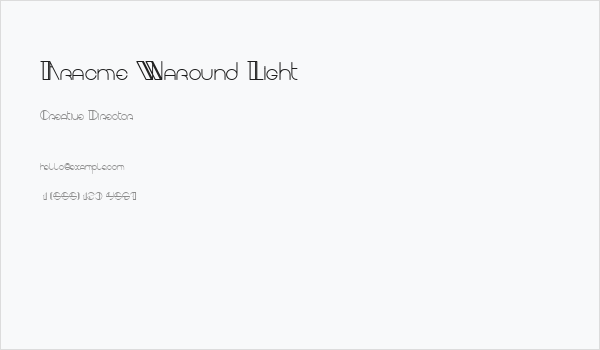 Aracme Waround Light Business Card
