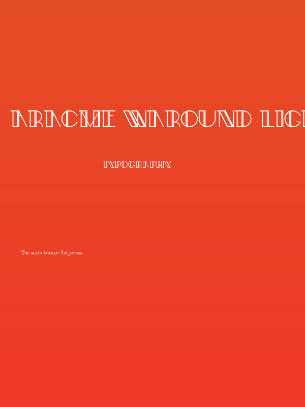 Aracme Waround Light Poster