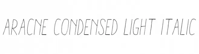 Aracne Condensed Light Italic  font caratteri gratis