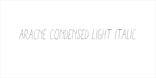 Aracne Condensed Light Italic Logo