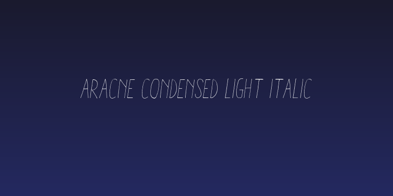 Aracne Condensed Light Italic Social Header