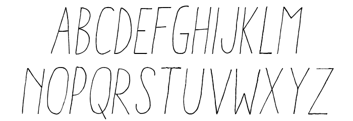 Aracne Condensed Light Italic Font LOWERCASE