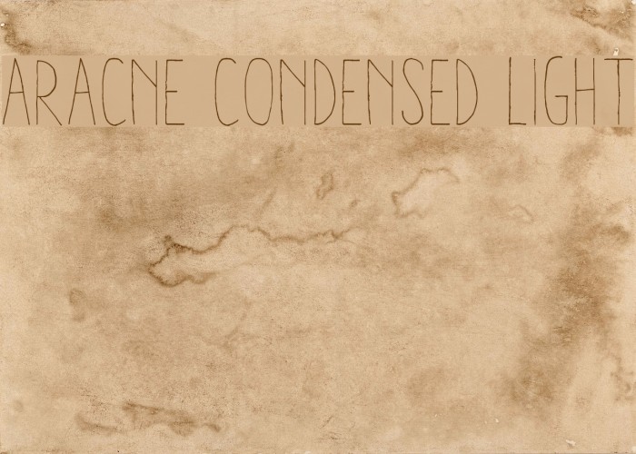 Aracne Condensed Light Font examples