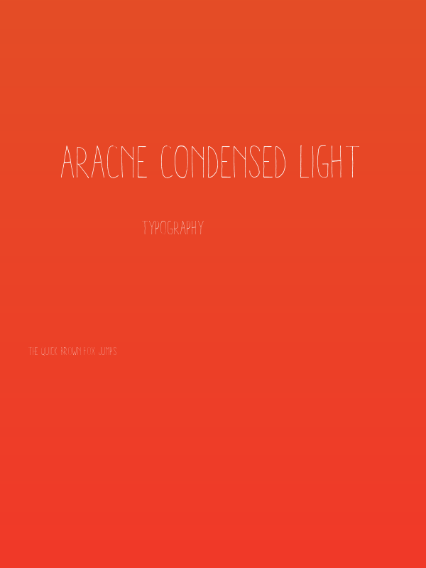 Aracne Condensed Light Poster