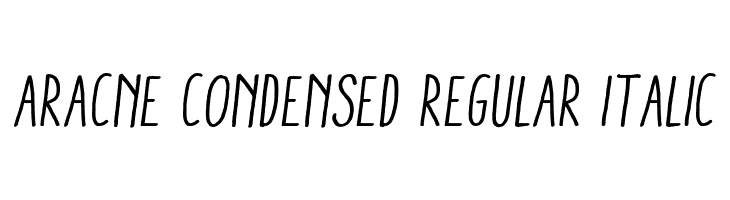 Aracne Condensed Regular Italic Font
