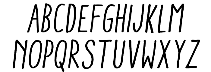 Aracne Condensed Regular Italic Font LOWERCASE