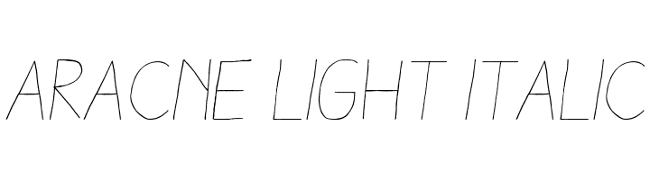Aracne Light Italic Шрифта