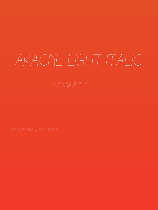 Aracne Light Italic Poster