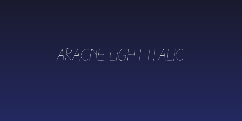 Aracne Light Italic Social Header